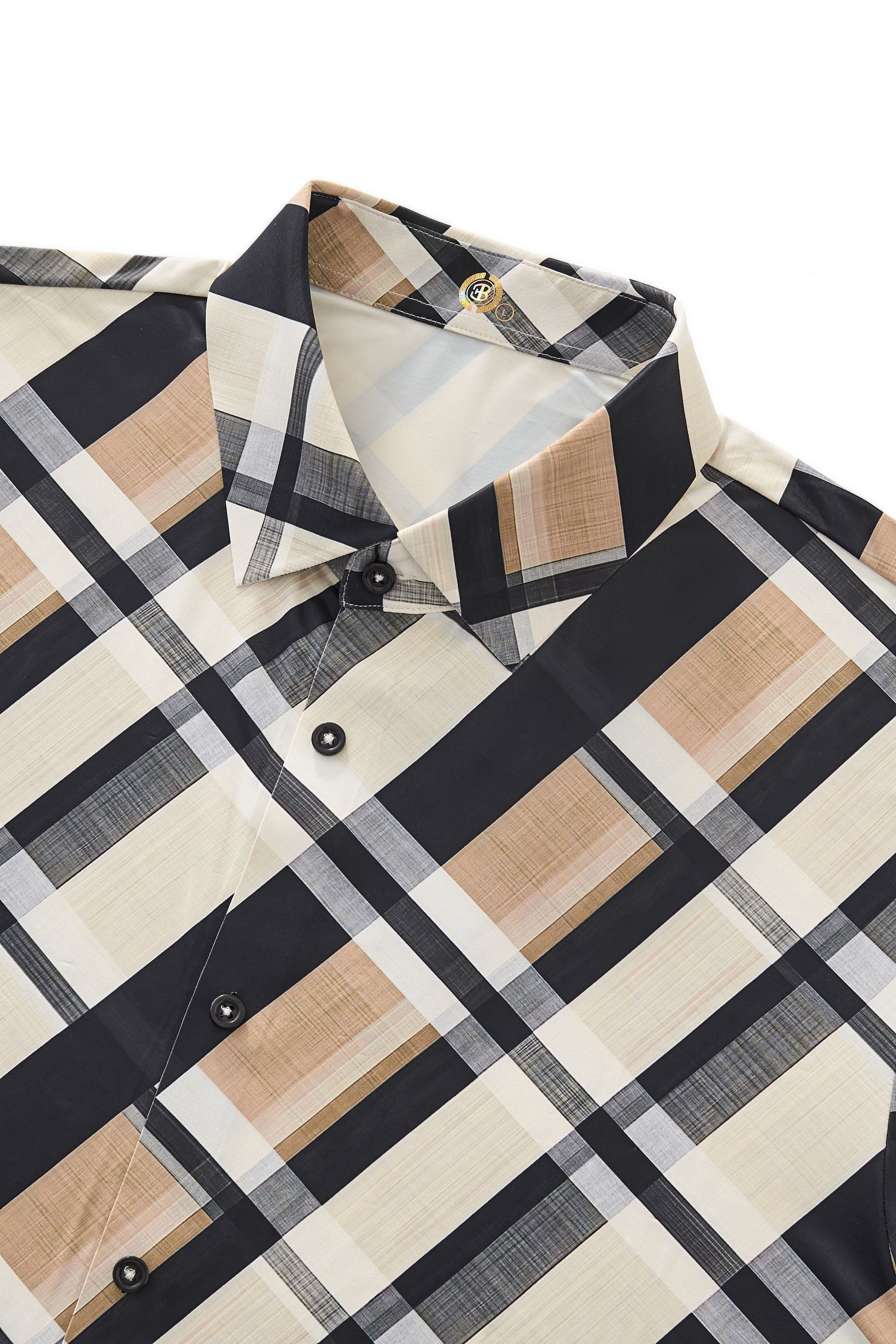 Seamless Bold Plaid Shirt – El Baron KHAKI