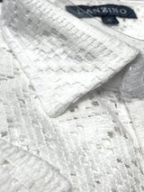 Lanzino "Woven" Short Sleeve Shirt (White) 094