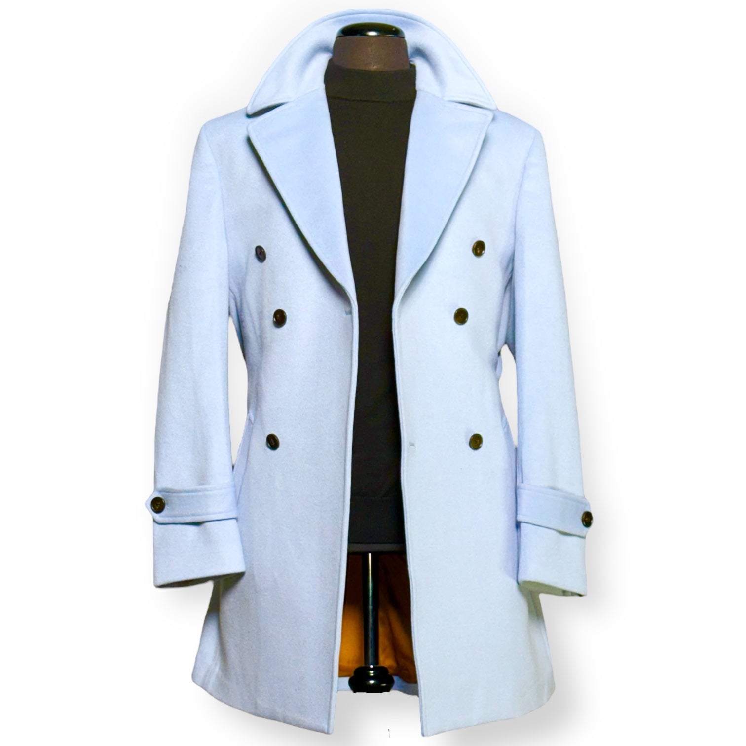 Cigar "Brentwood" 3/4 Length DB Peacoat (Sky Blue)