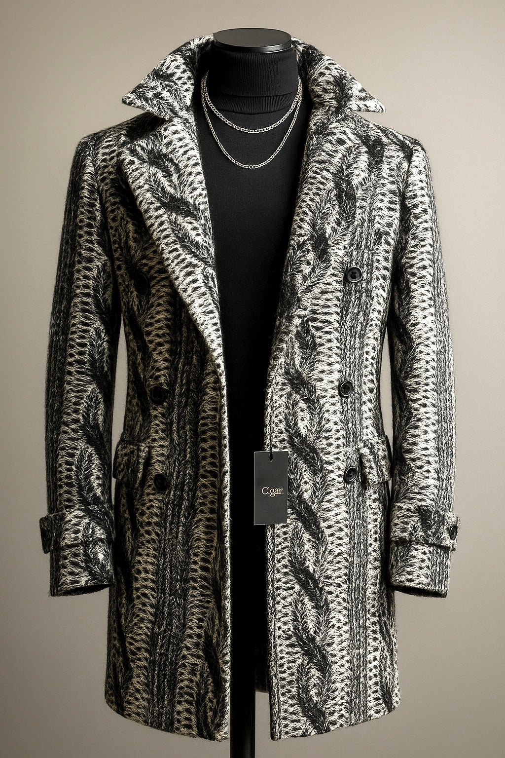 Cigar "Blanka" 3/4 Length Graphic DB Peacoat