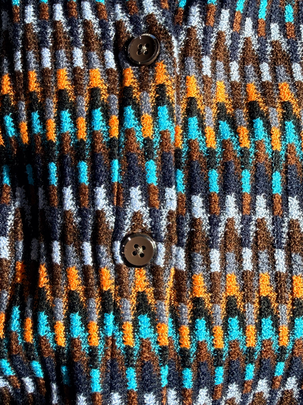 Lanzino Men’s Luxury Shirt Jacket – Navy Orange Teal