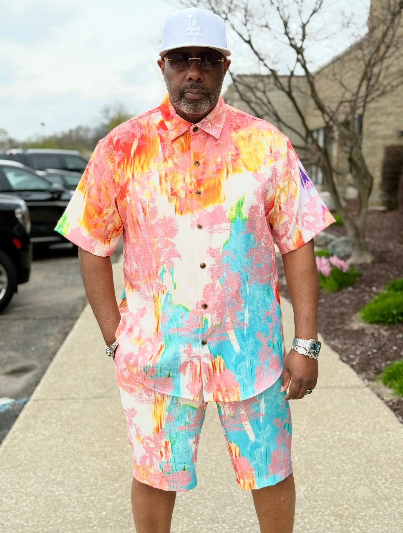 Lanzino Luxury Short Set (Multi) 220