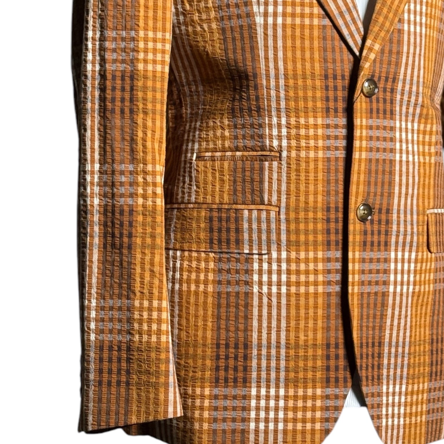 Inserch Seersucker "Countach" Blazer (Brown Multi)