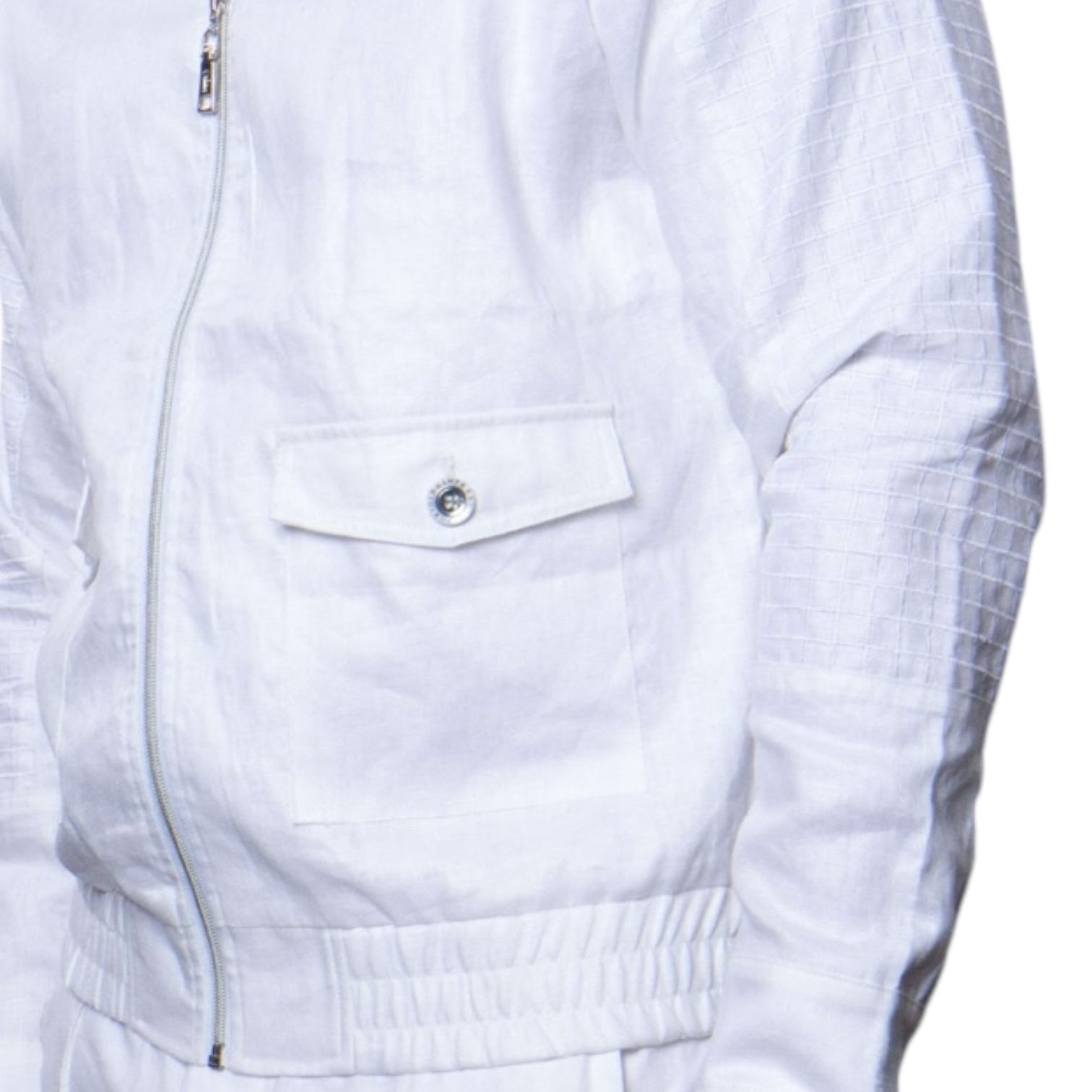 Prestige Linen Jacket Jogger Set (White) 135