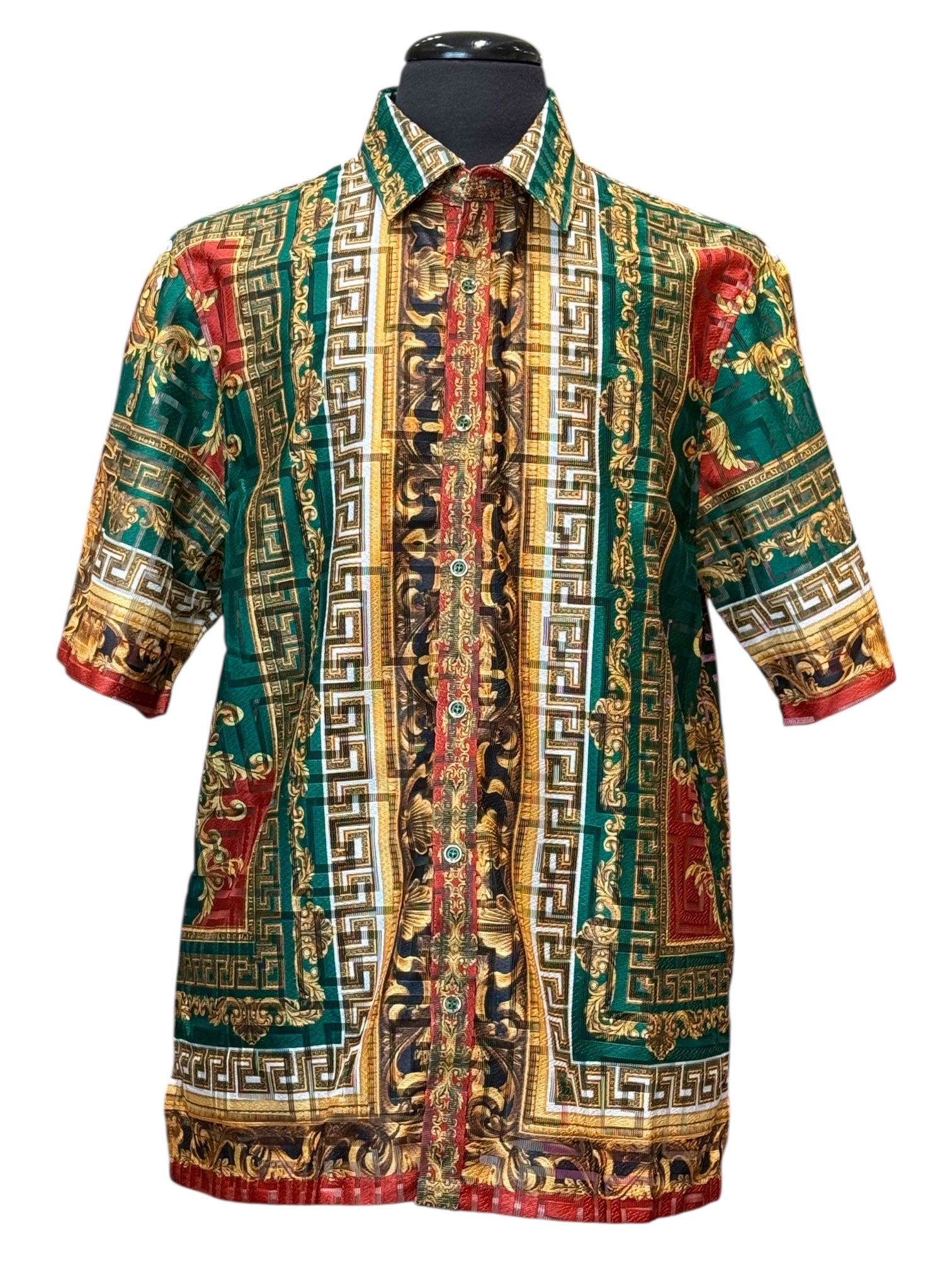 Prestige Lace Printed Shirt (Green) 253