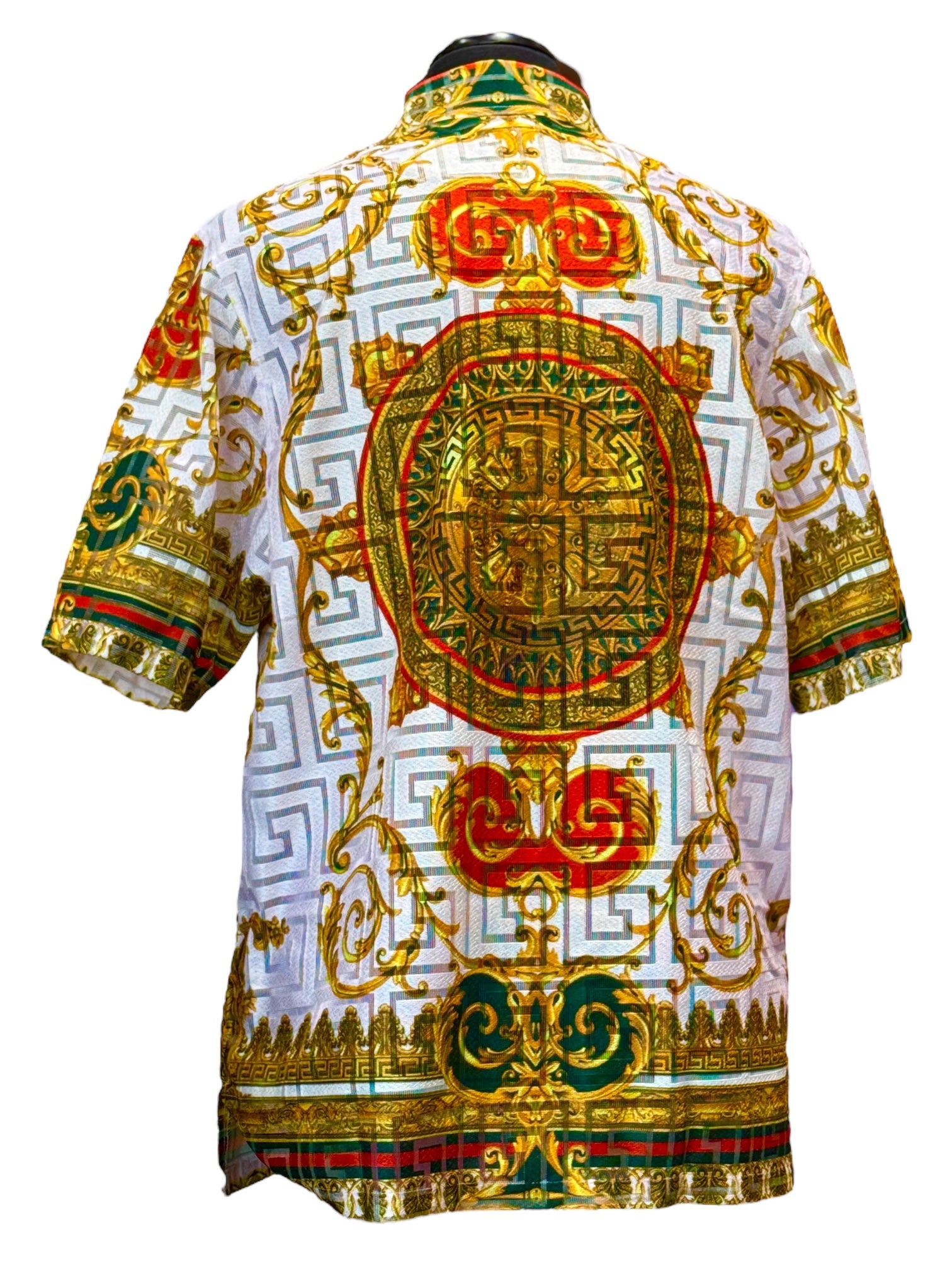 Prestige Lace Printed Shirt (White-1) 300