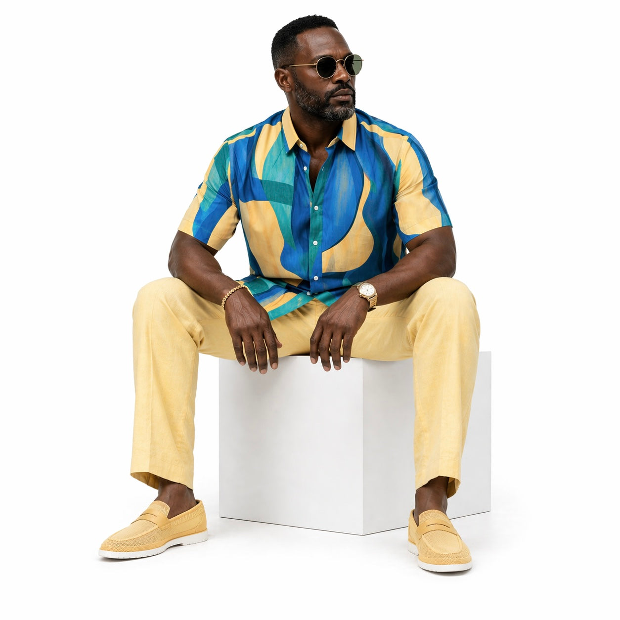 Inserch Premium Linen Shirt - Yuzu Caspian SS7921