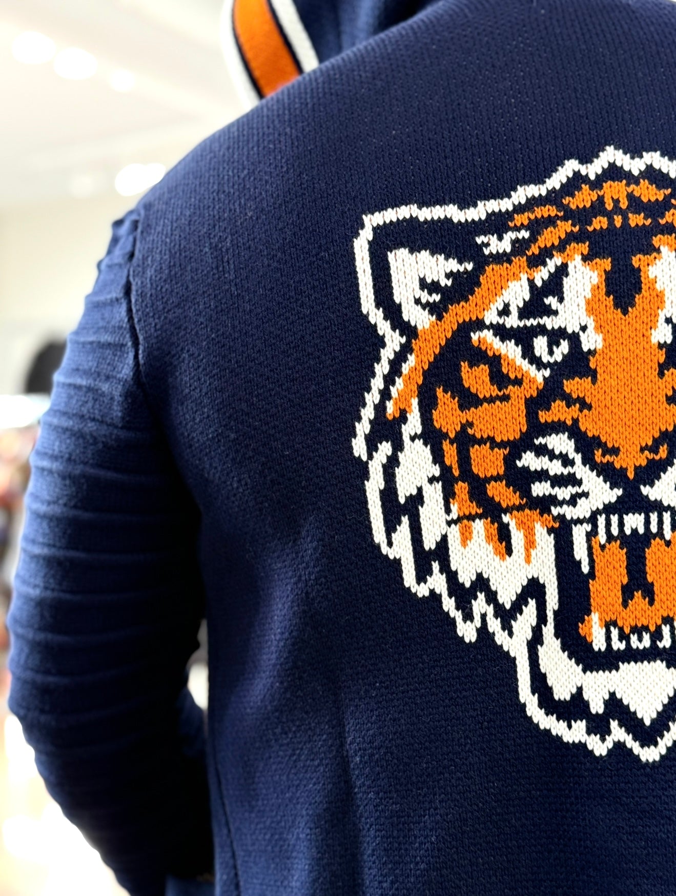 Detroit 3/4 Length Sweater Jacket – Navy