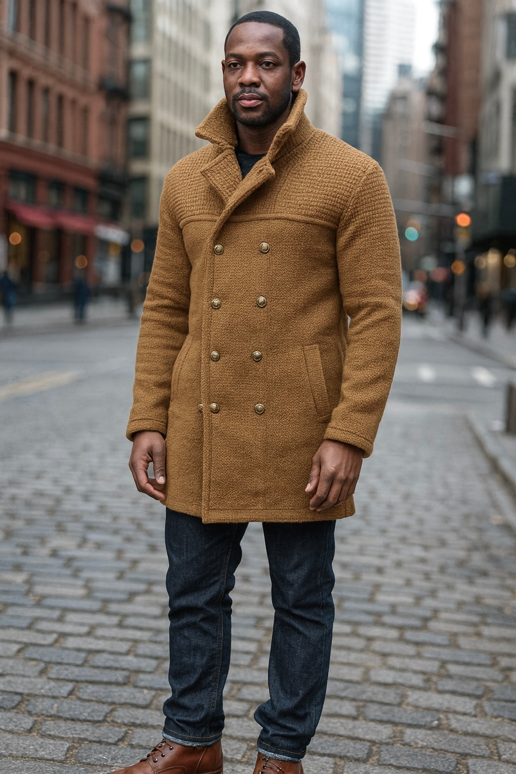 Lcr DB 3/4 Length Sweater (Tan)