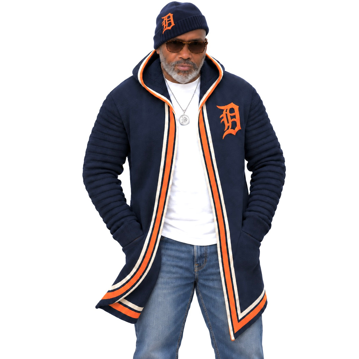 Detroit ¾-Length Sweater Jacket – OIM Navy