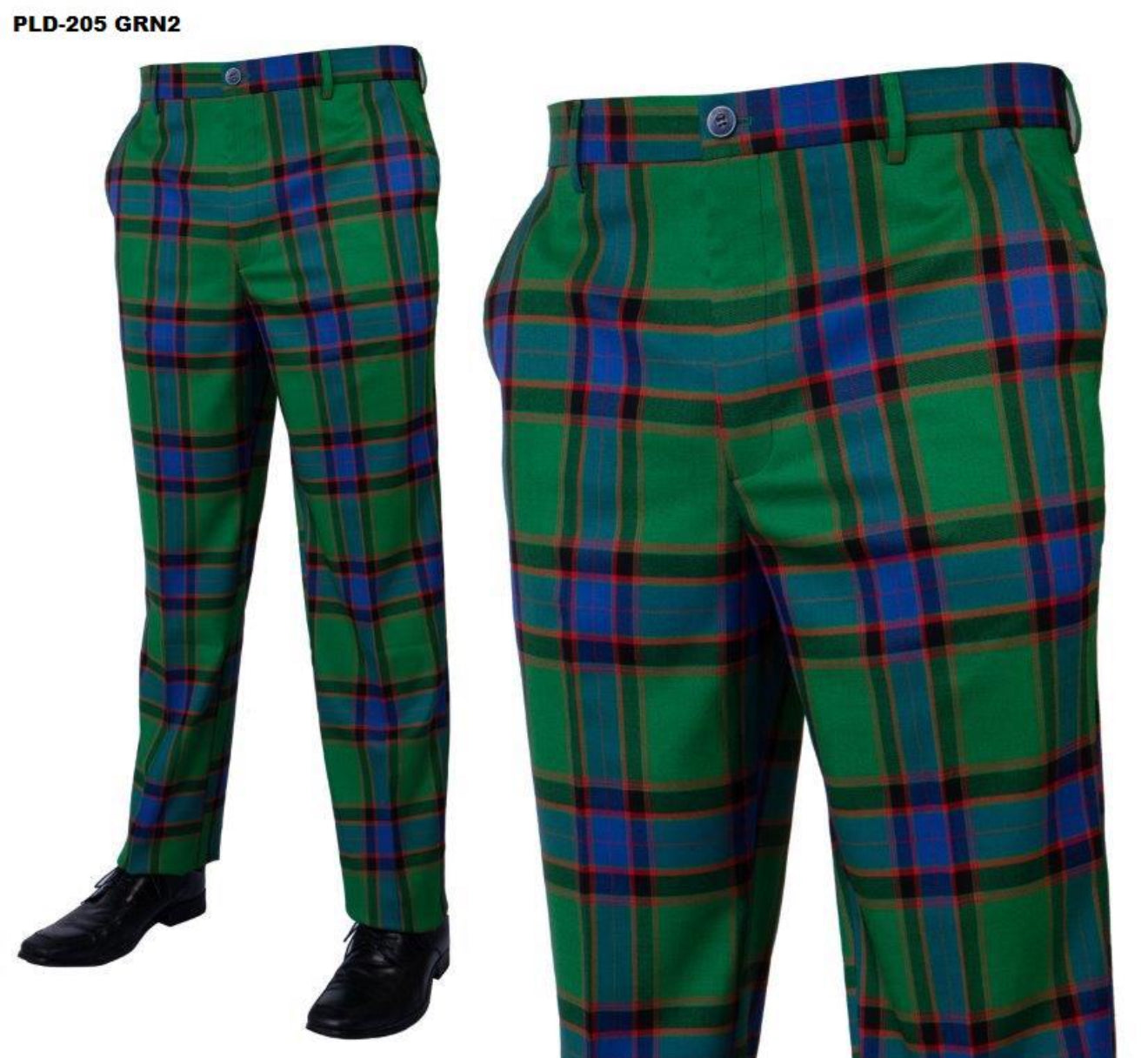 Prestige Plaid Pant (Green/Royal) Green-2