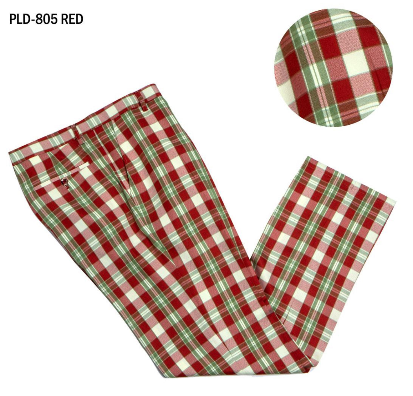 Prestige Mens Red/Olive Plaid Dress Pants Red 805 44 Prestige Mens Red/Olive Plaid Dress Pants Red 805 44