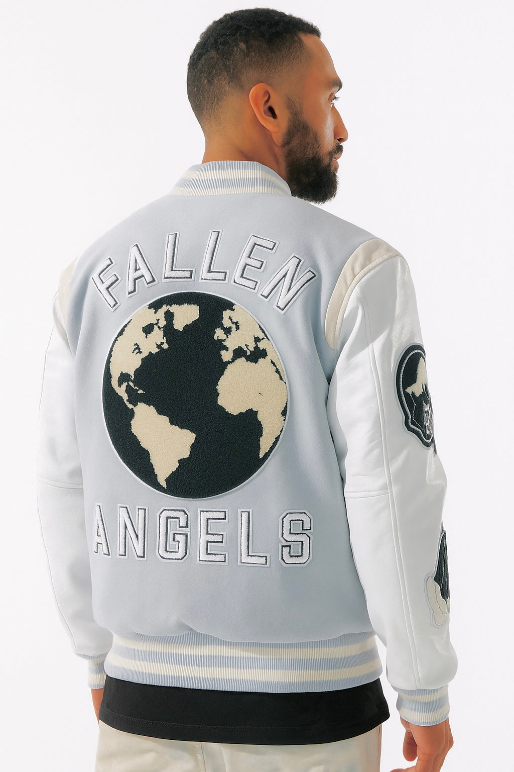 Jordan Craig Men’s Wool Bomber Jacket – Light Gray