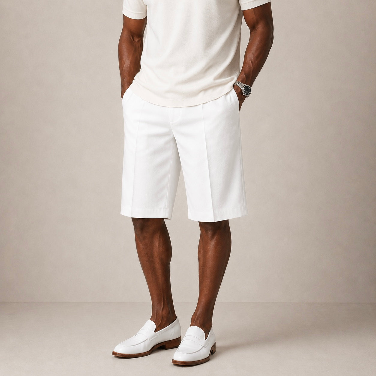 Inserch Linen Short (White) 7172
