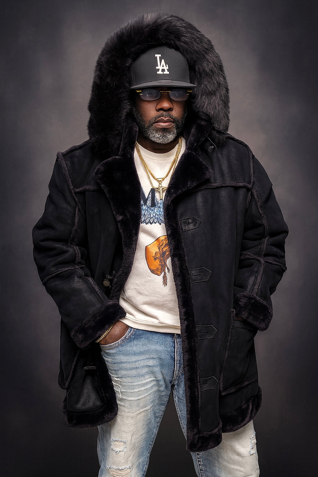 JORDAN CRAIG☆Fur Shearling スエード ジャケット Jordan Craig 