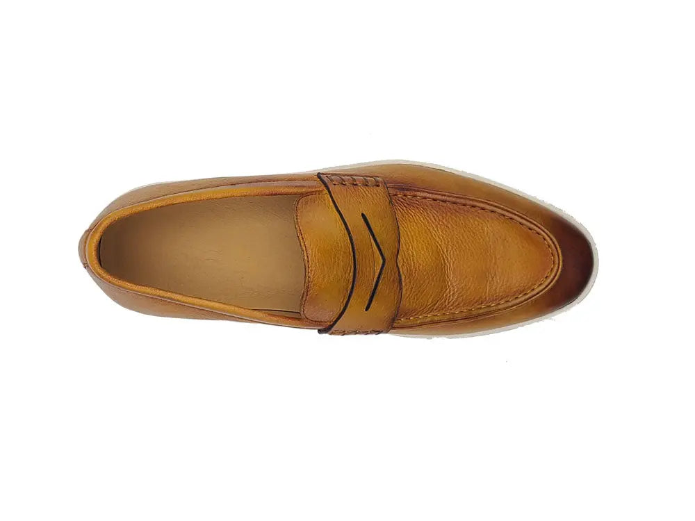 Burnished Leather Sneaker