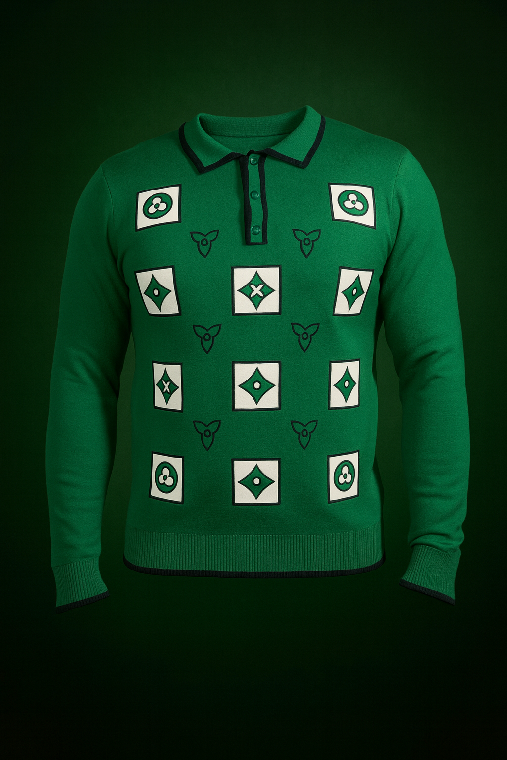 Prestige "Lankin" Polo Sweater (Green) 569