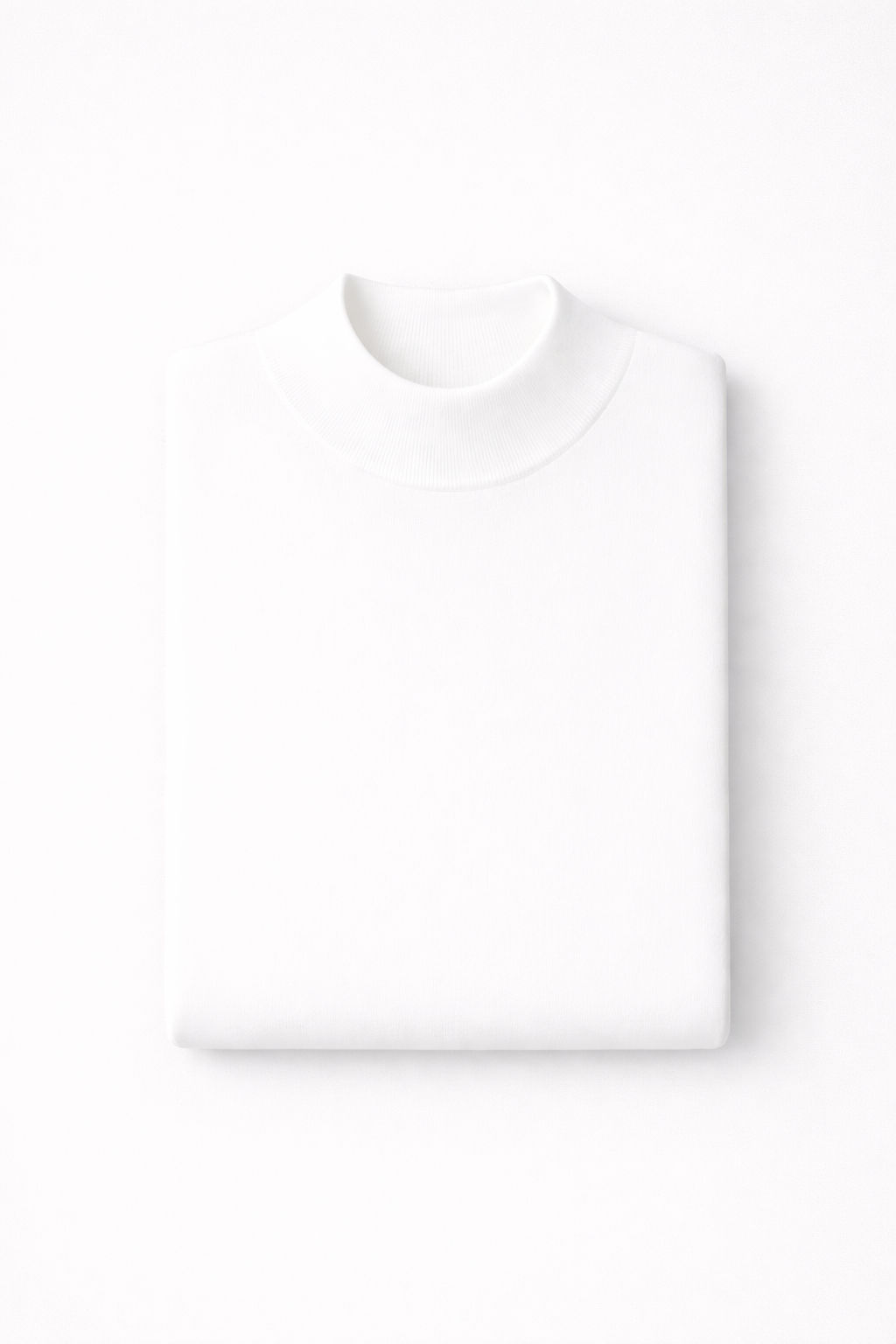 Inserch Cotton Blend Mock Sweater (White)