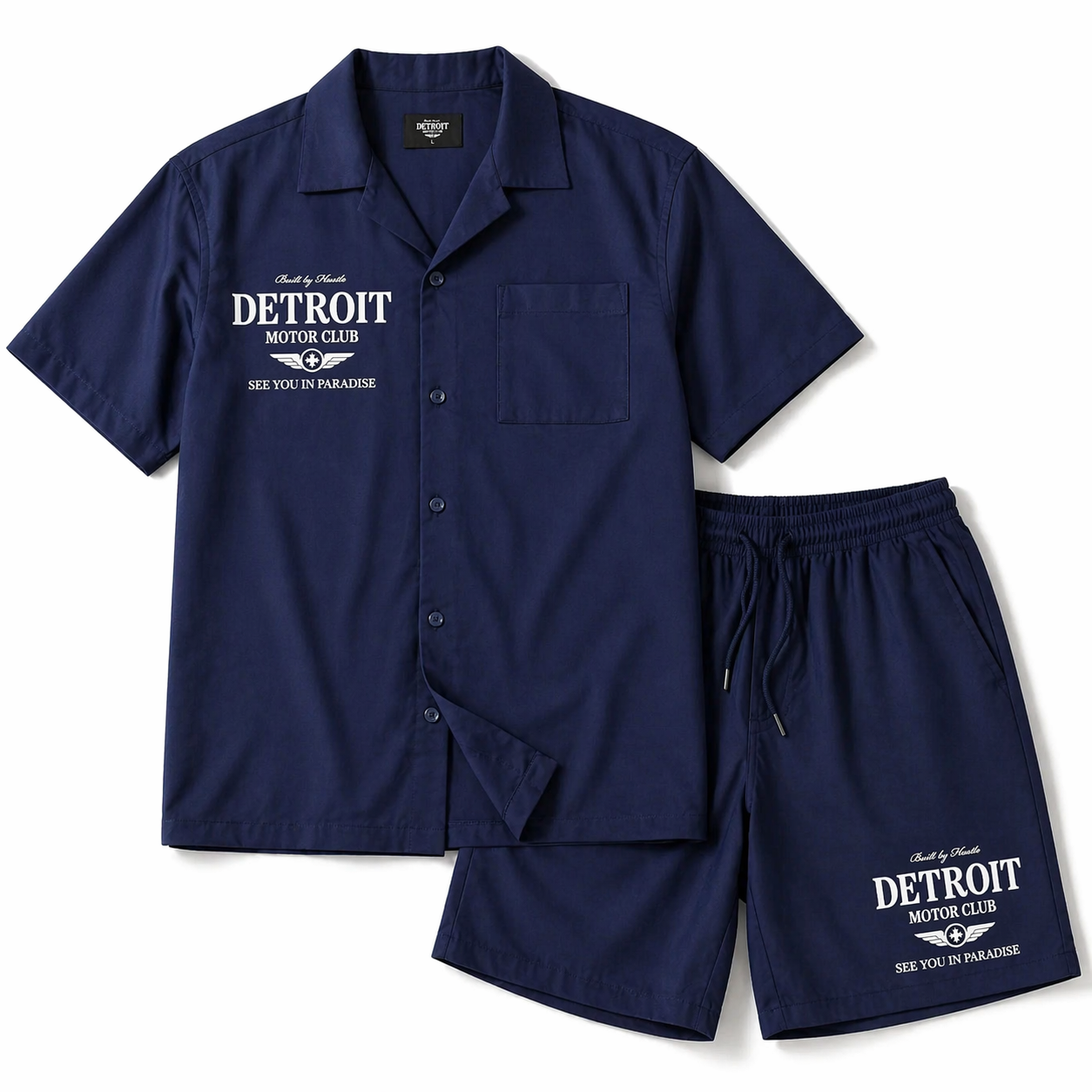 Jordan Craig Men’s Detroit Motor Club Short Set – Navy