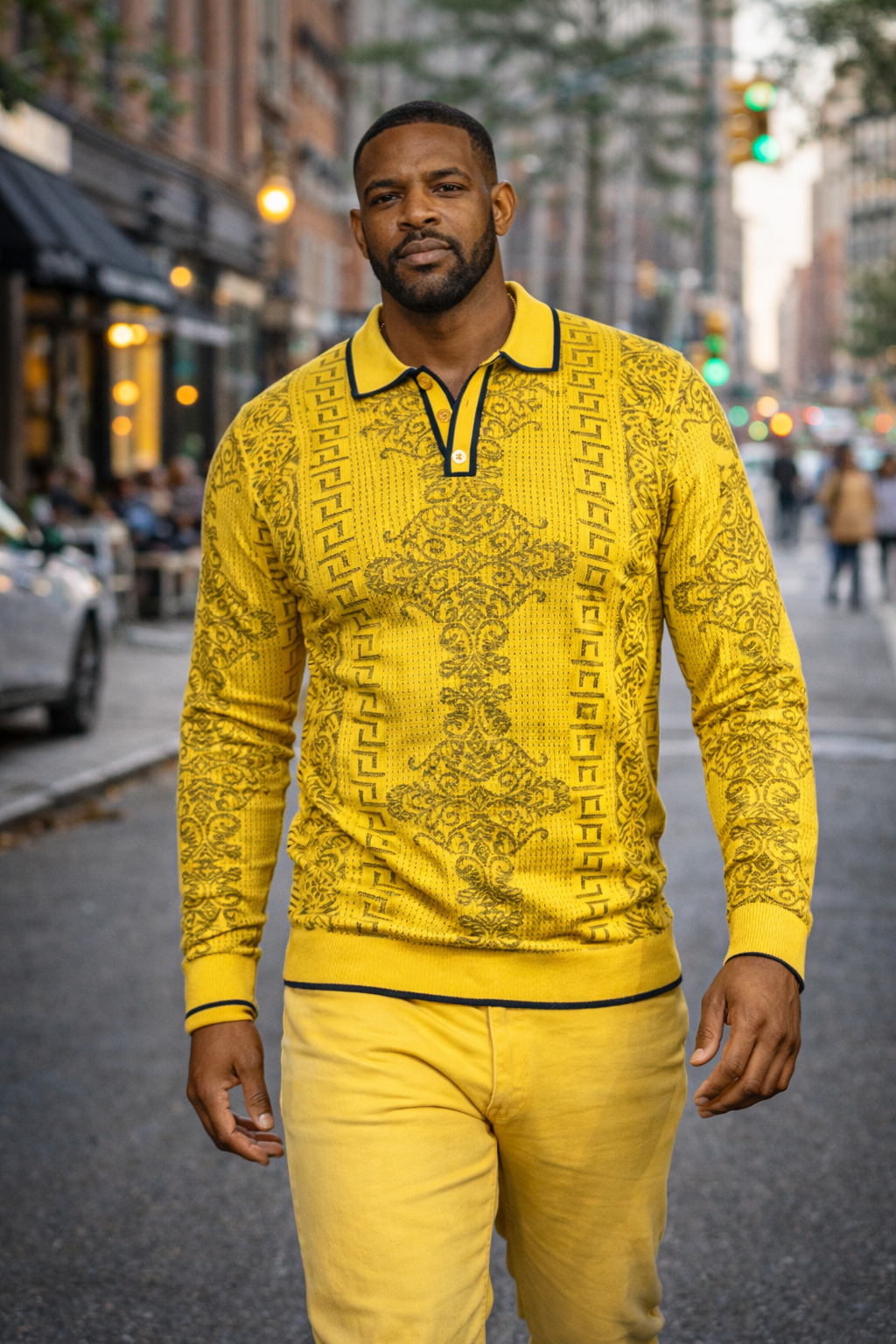 Prestige "Julio" Sweater (Yellow/Blue) 447