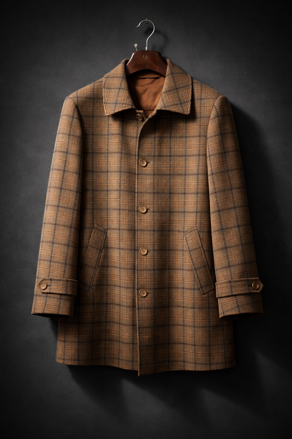 Cigar 3/4 Length Coat (Browns/Navy)