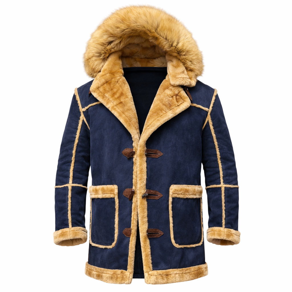 Shearling Coats Jordan Craig Aspen Shearling JORDAN CRAIG MEN'S DENALI SHEARLING JACKET COAT FUR BLACK GREY ATMOSPHERE  NEW OG