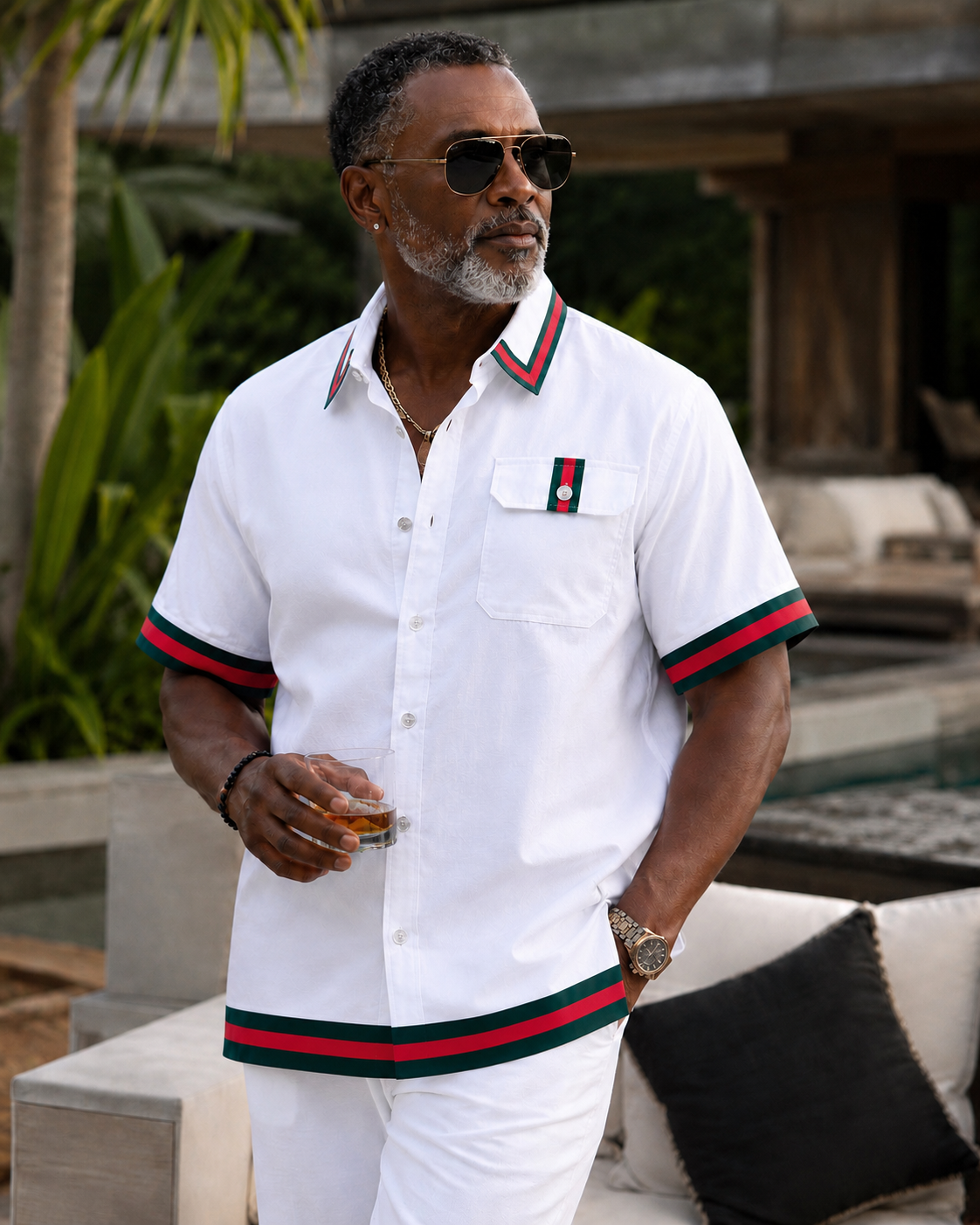 Prestige Men’s Linen Pant Set – White (690)