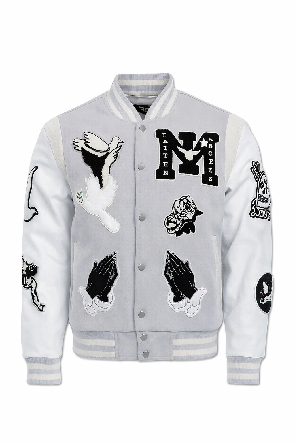 Jordan Craig Men’s Wool Bomber Jacket – Light Gray