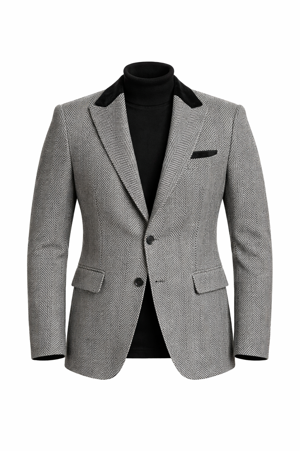 Inserch Herringbone Blazer (Black/White)