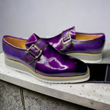 Carrucci Patent Leather Sneaker (Purple)
