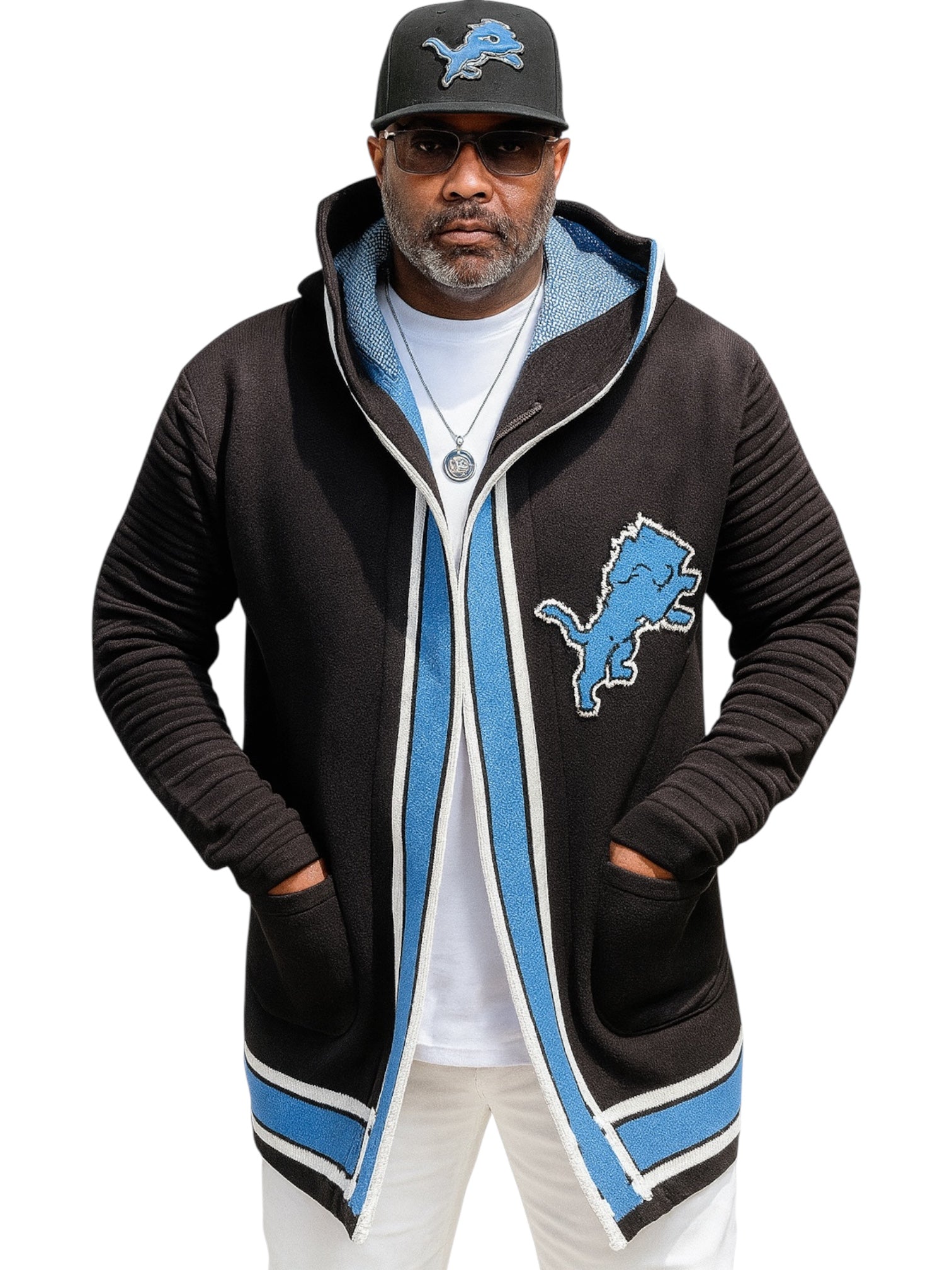 OIM "Detroit" 3/4 Length Sweater Jacket (Black)