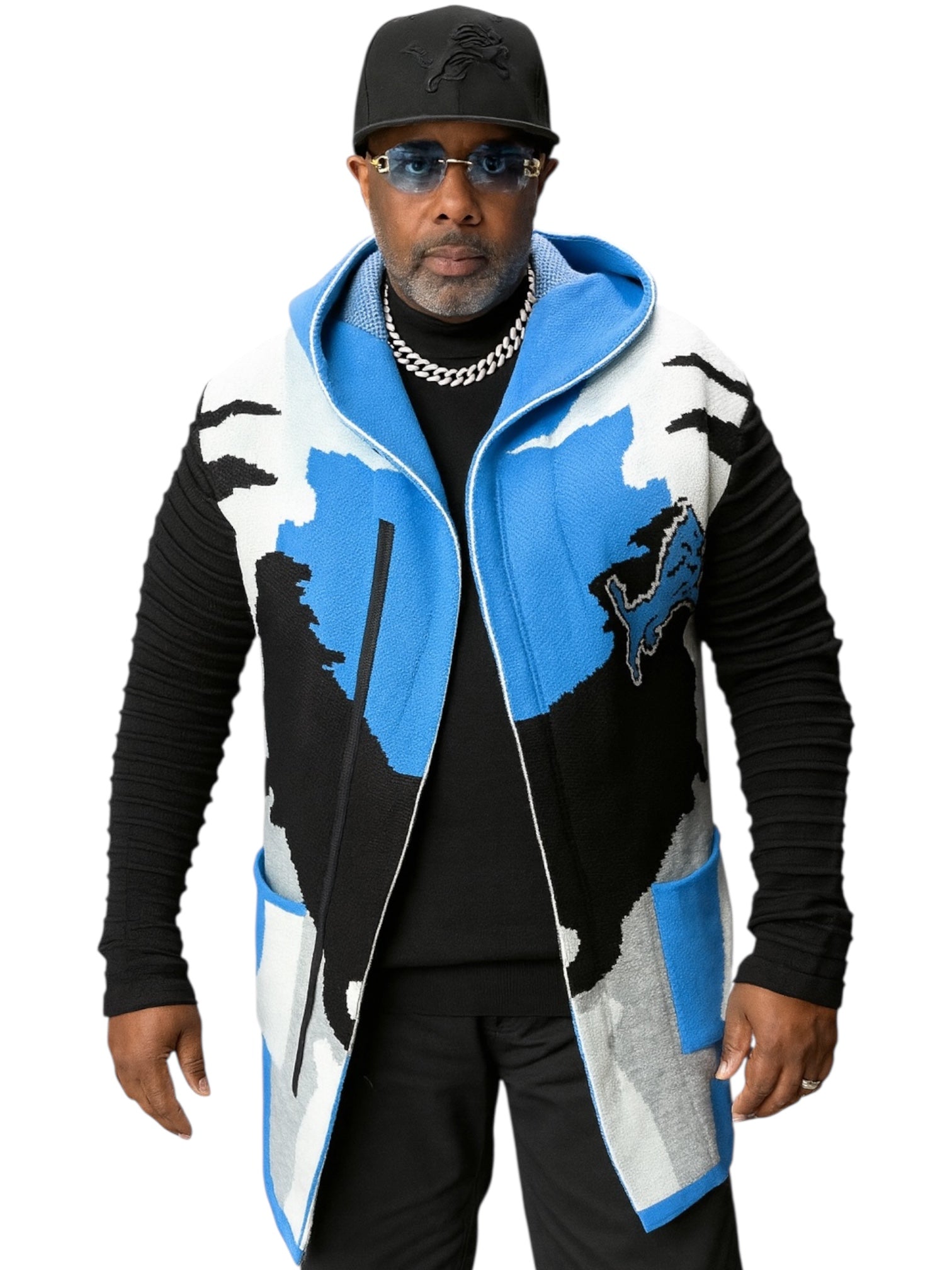 OIM "CAMO" Detroit 3/4 Length Sweater Jacket (Multi)