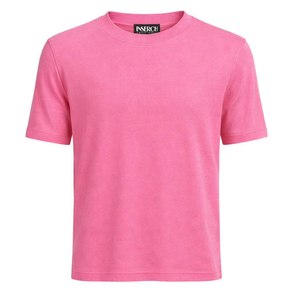 Inserch Men’s Short Sleeve Mock Neck Sweater - Summer Pink