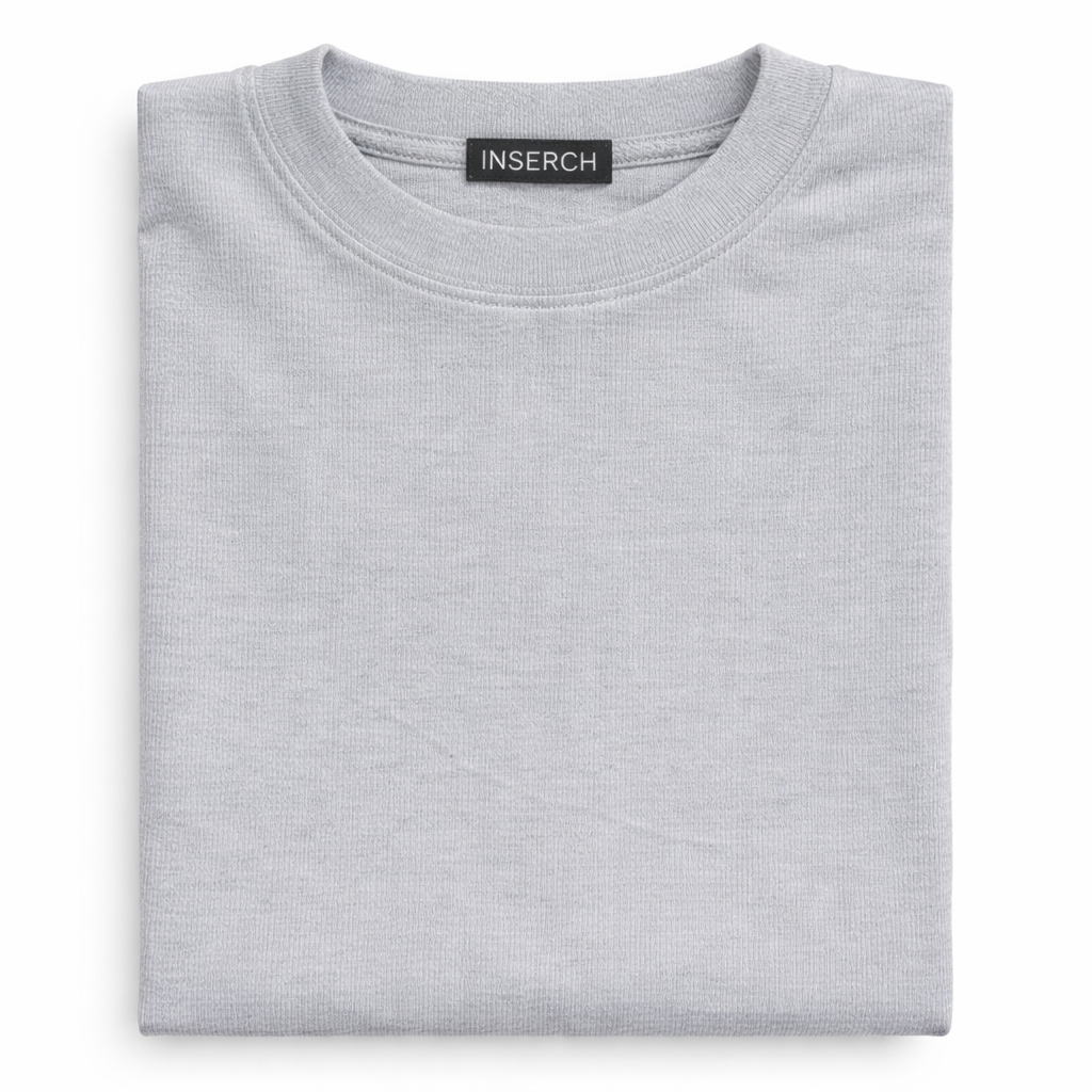 Inserch Men’s Short Sleeve Mock Neck Sweater - Light Gray