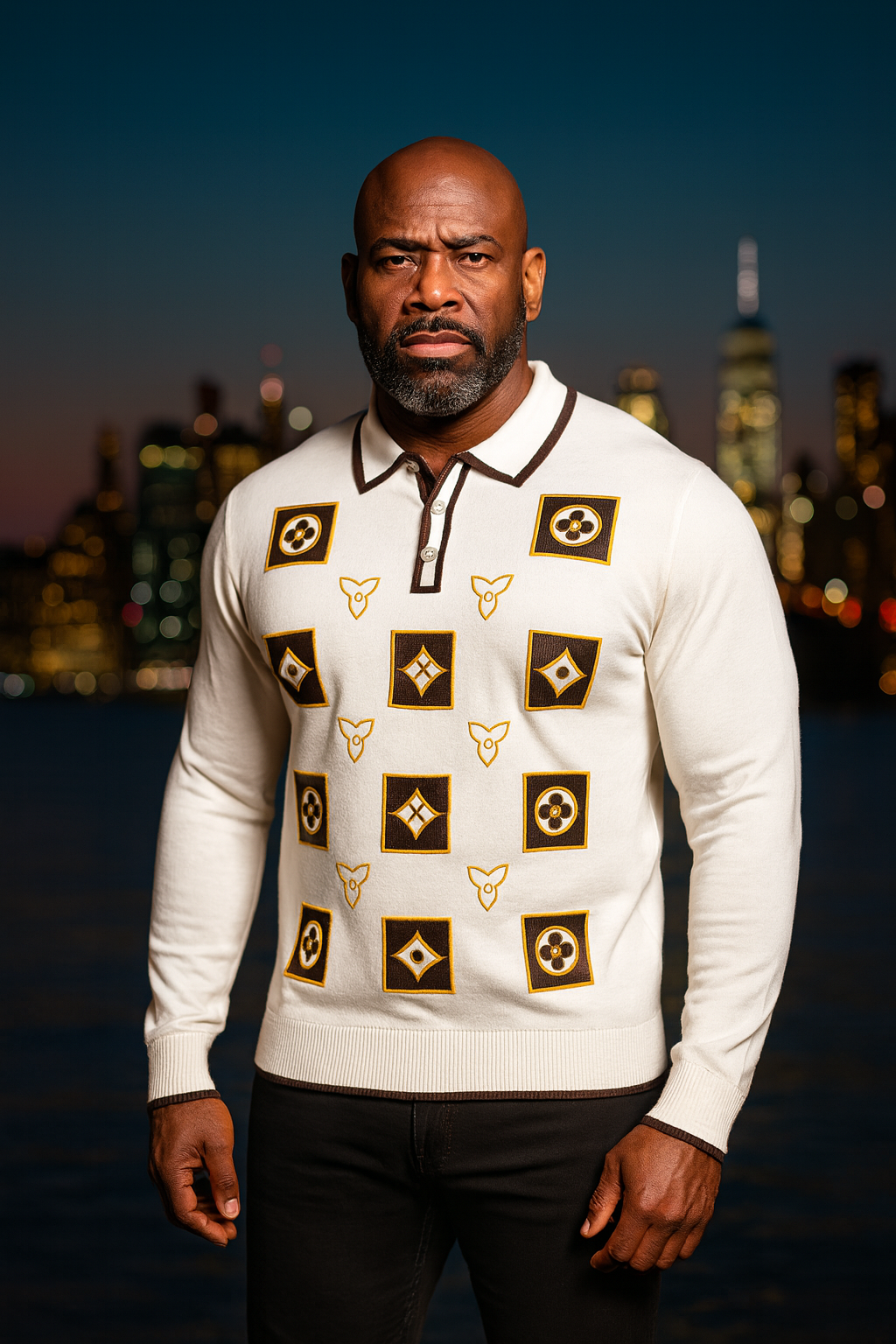 Prestige "Lankin" Polo Sweater (White) 569