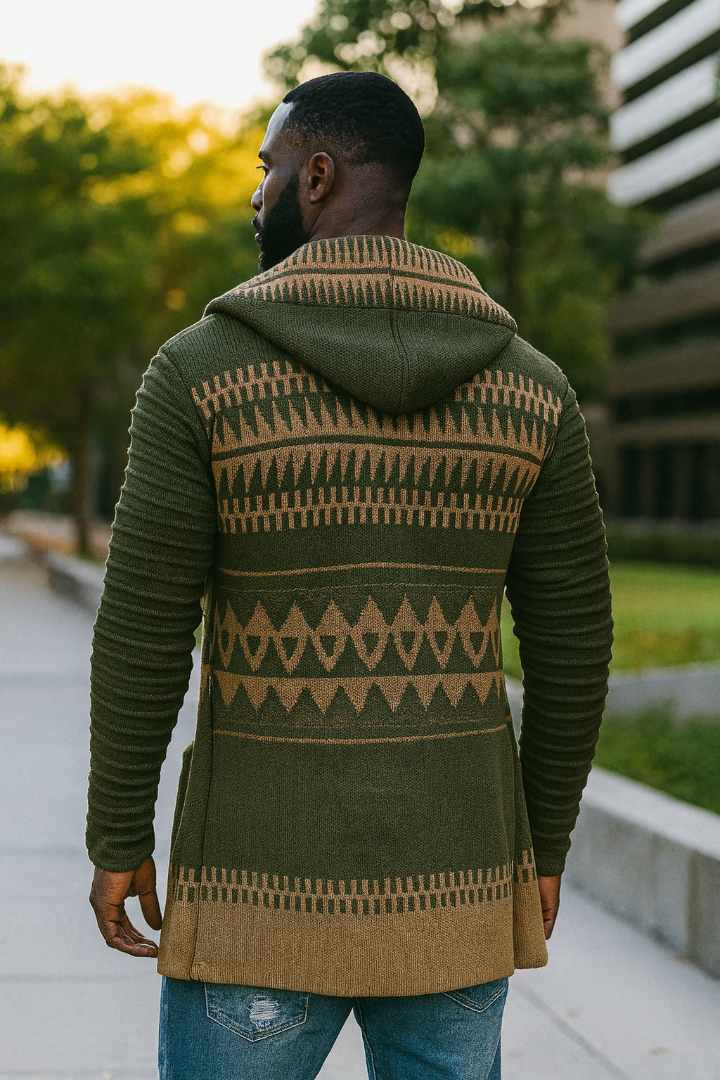 Alpine Sweater 3/4 Length (Army/Tan) OIM