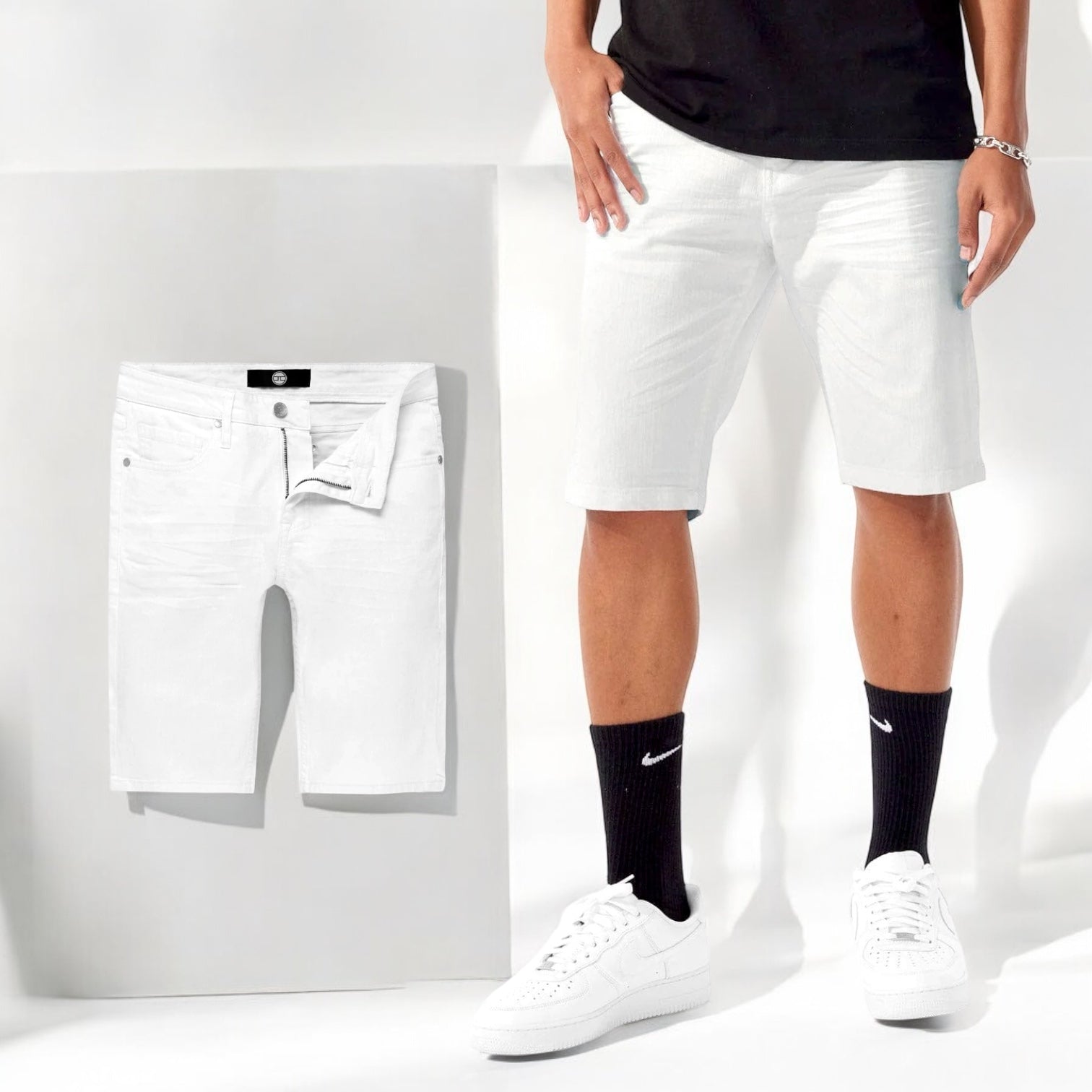 Relaxed Fit Jordan Craig "Easton" Short (White)