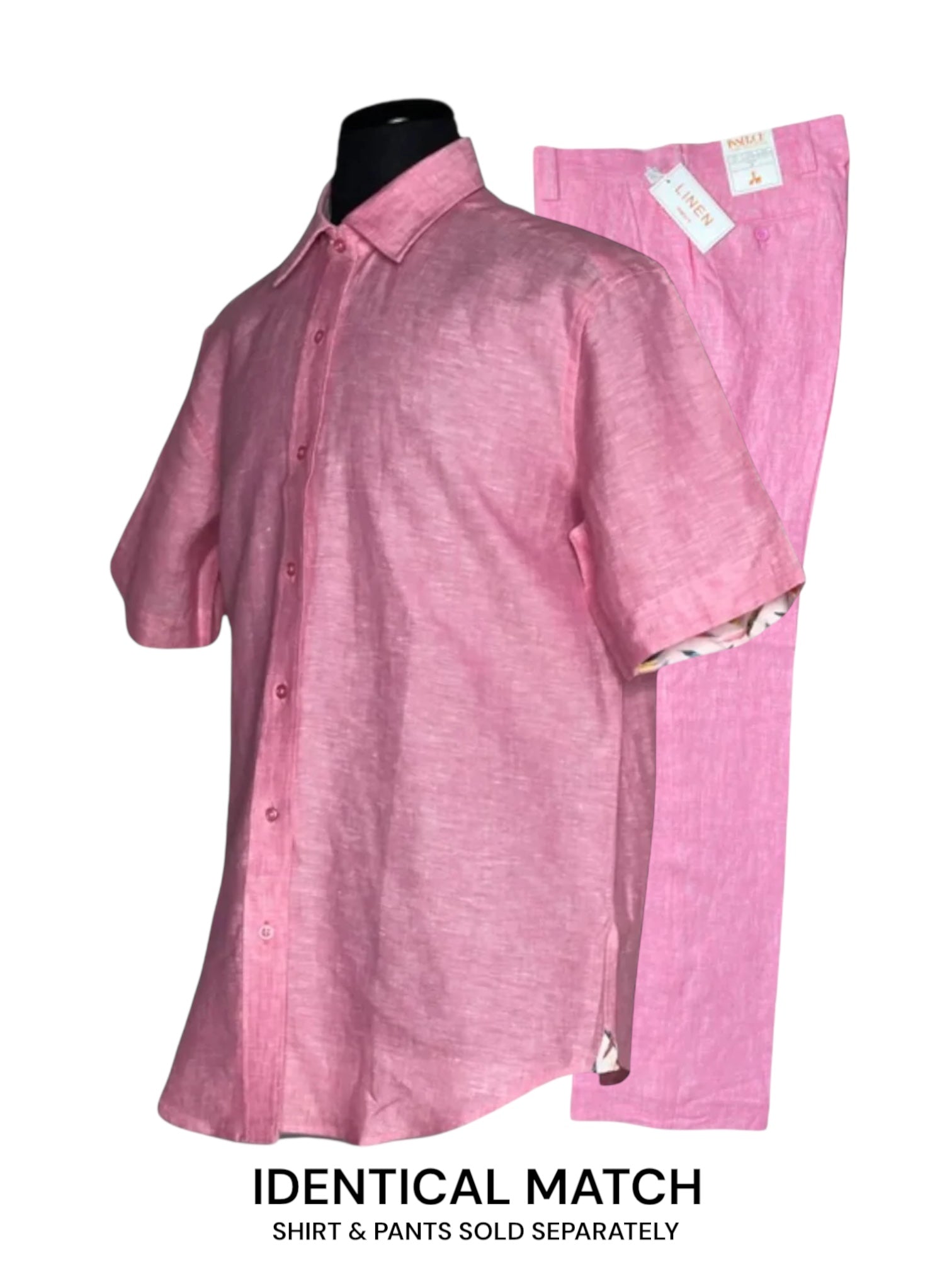 Inserch Linen S/S Shirt (Summer Pink) 7172