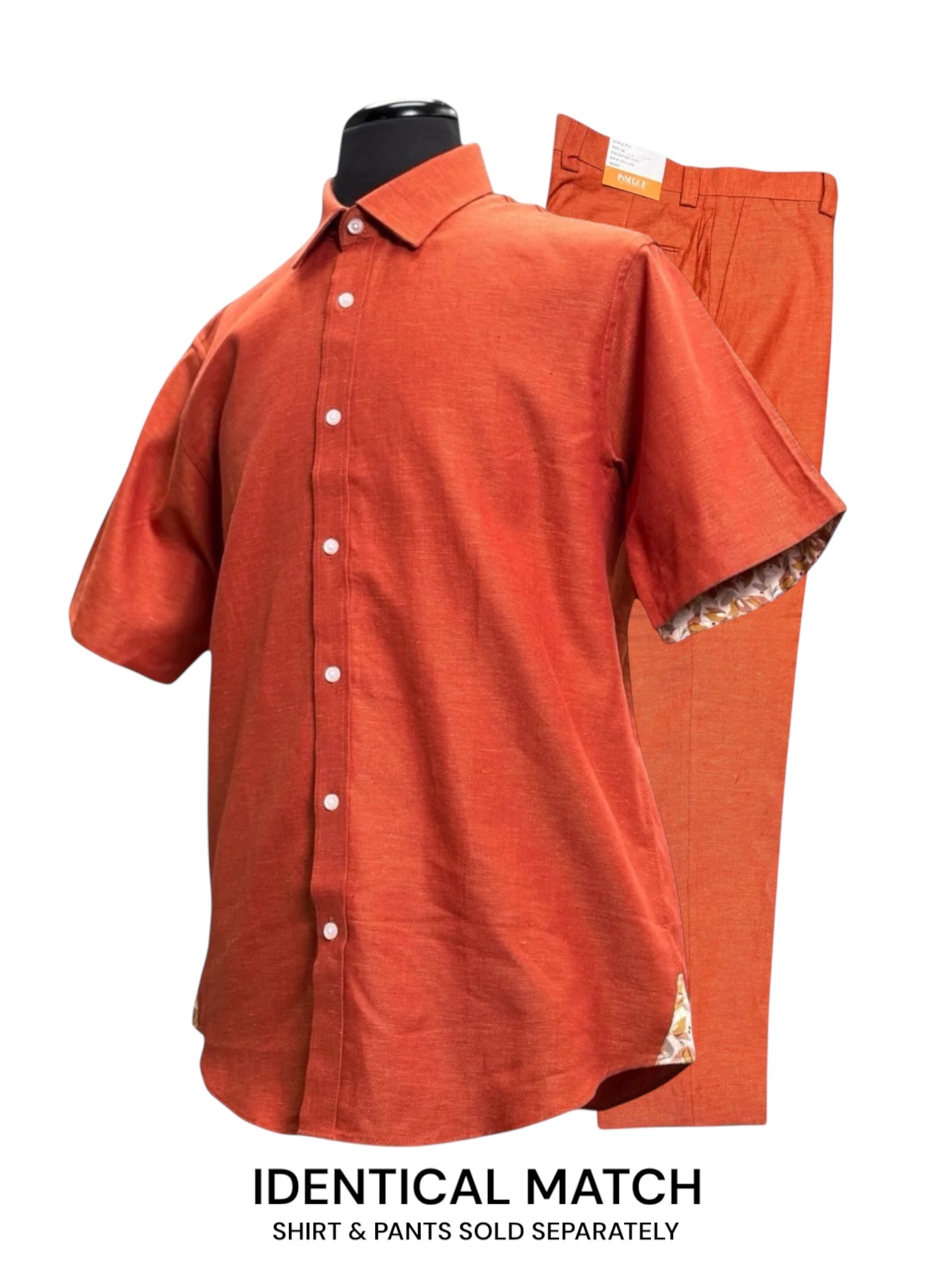Inserch Linen S/S Shirt (Rust) 7172