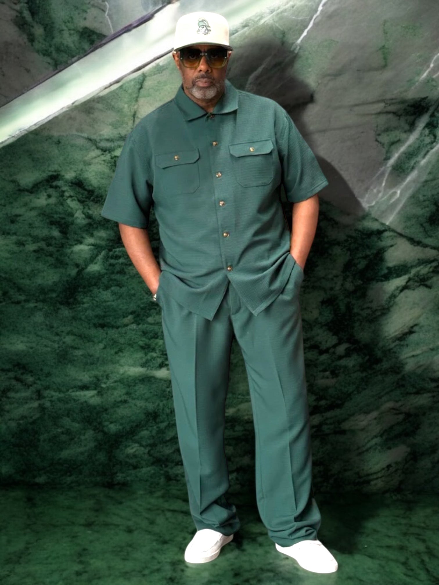 Lanzino "Midtown" Pant Set (Hunter)