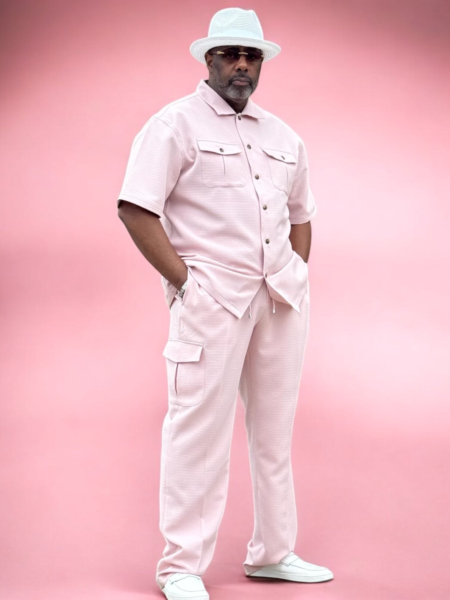 Lanzino "Cargo" Pant Set (Blush)