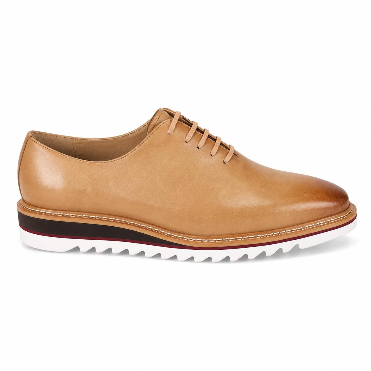 Giovanni Ruben Men’s Leather Oxford Shoe: Latte