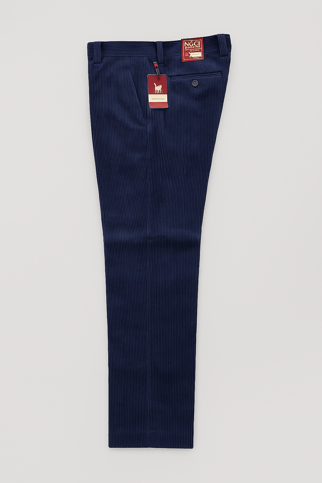 Inserch Men’s 100% Cotton Flat Front Corduroy Pants Navy P3103