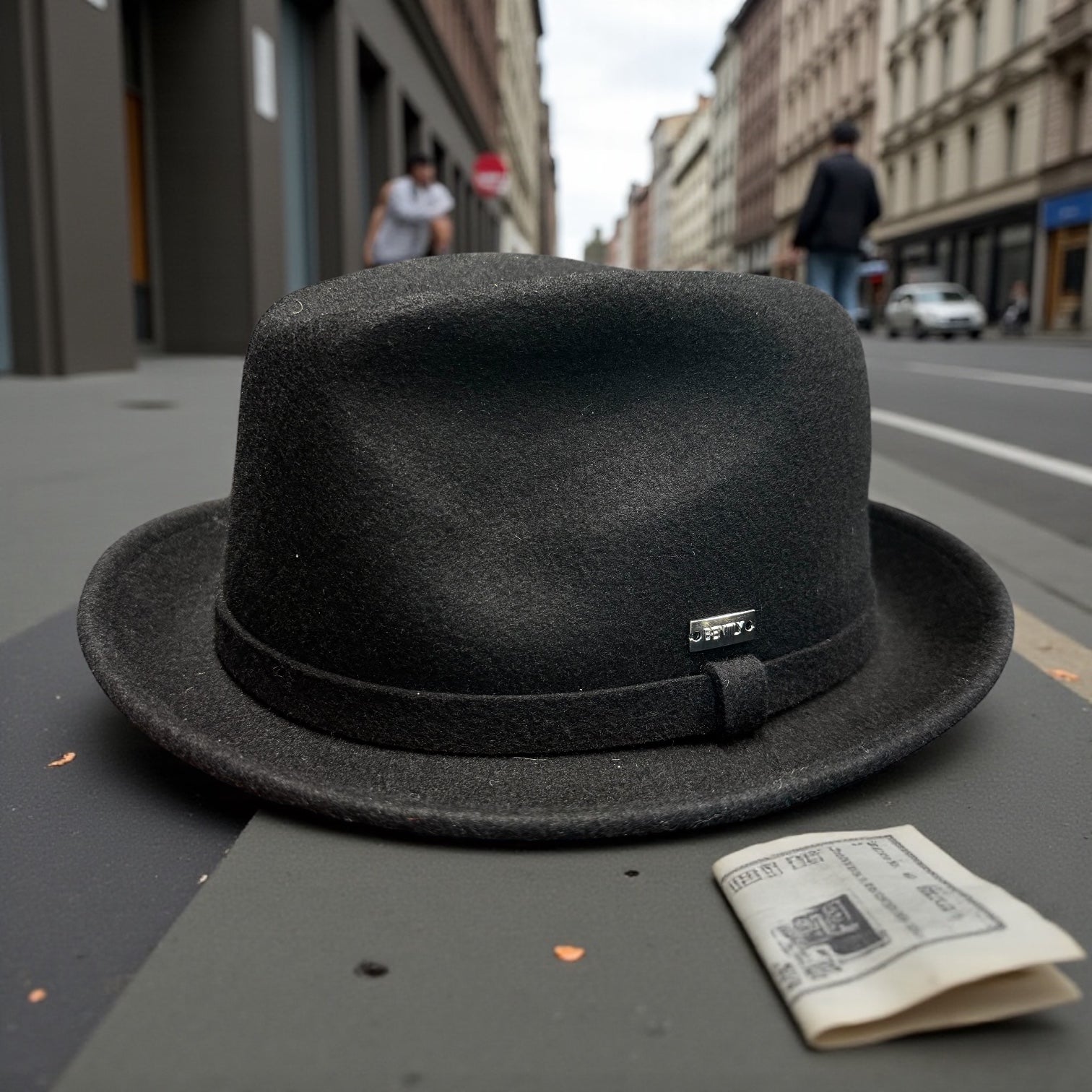 Bently Stingy Brim Hat (Black Aiden)