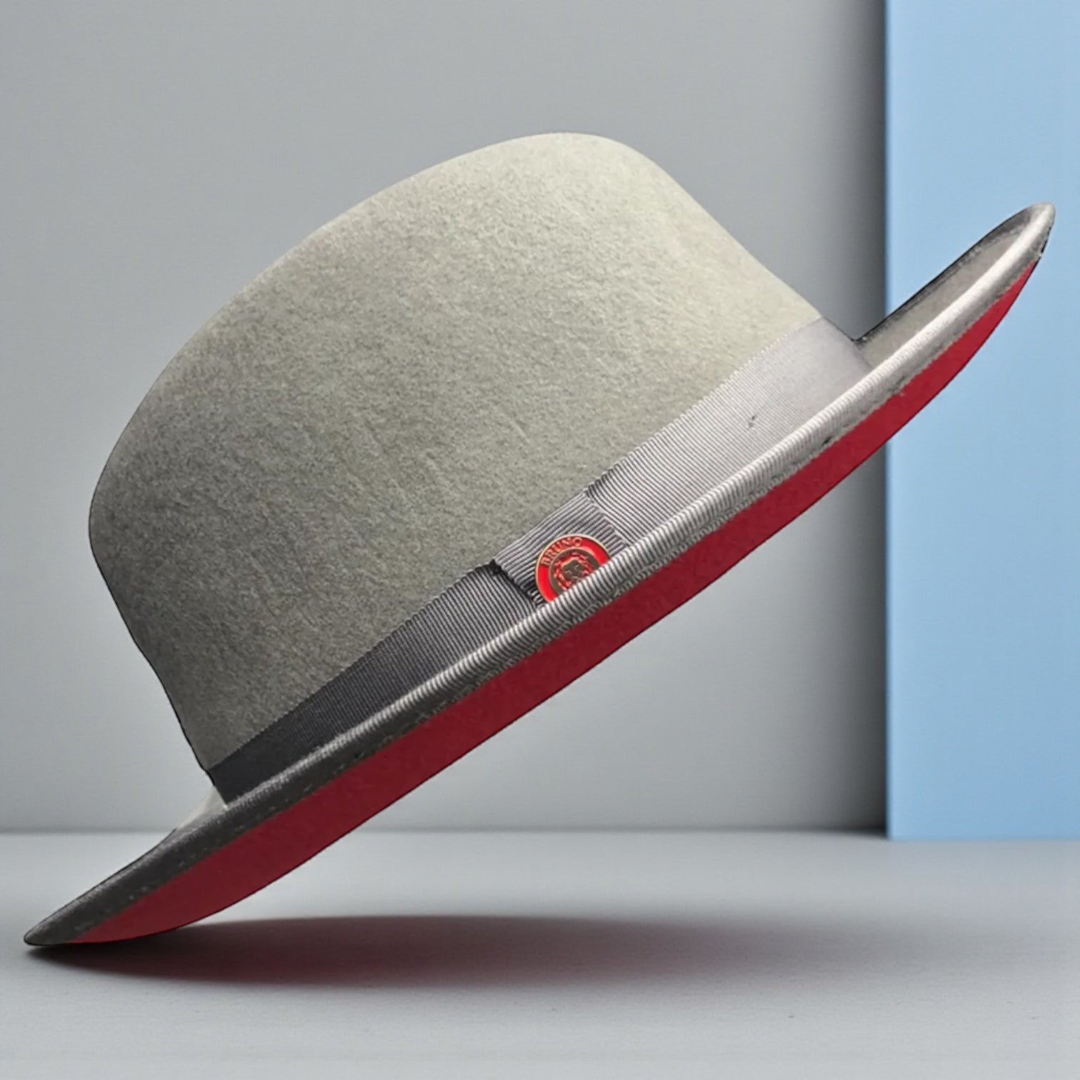 Bruno Capelo Red Bottom Hat "keenan" (Steel Gray/Red)