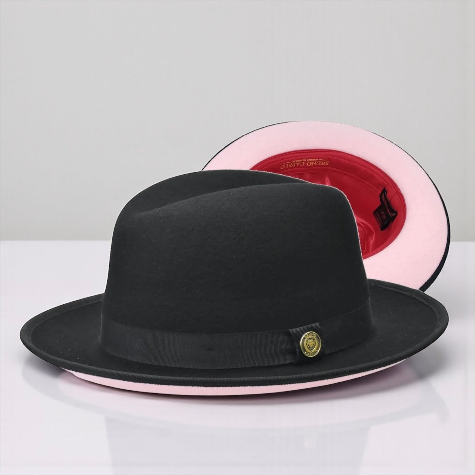 Bruno Capelo Red Bottom Hat "keenan" (Black/Pink)