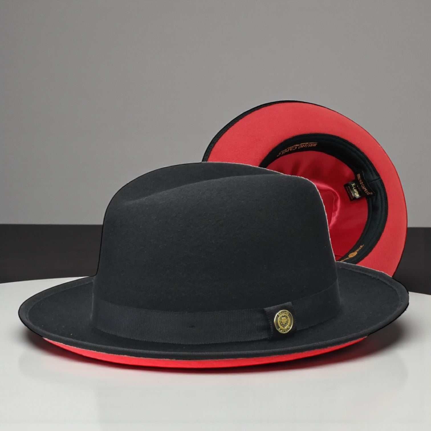 Bruno Capelo Red Bottom Hat "keenan" (Black/Red)