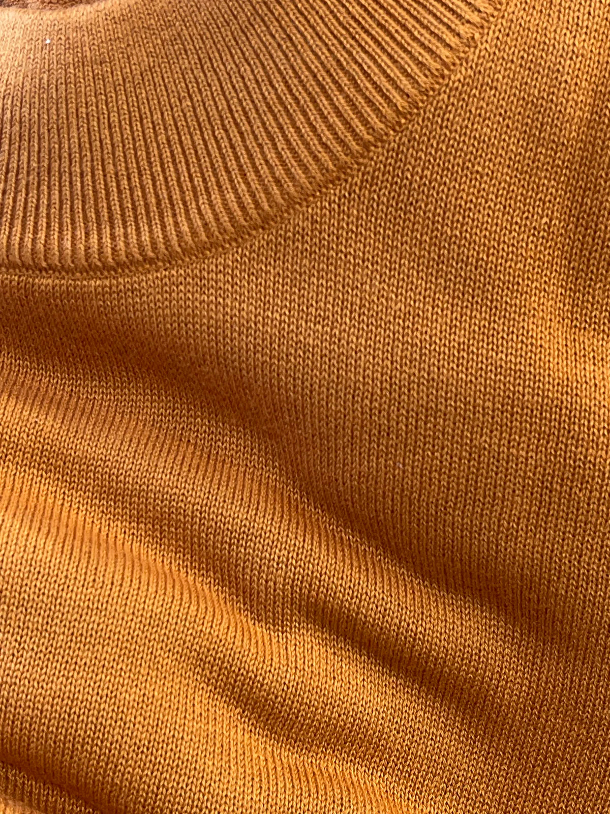 Inserch Cotton Blend Mock Sweater (Rust)