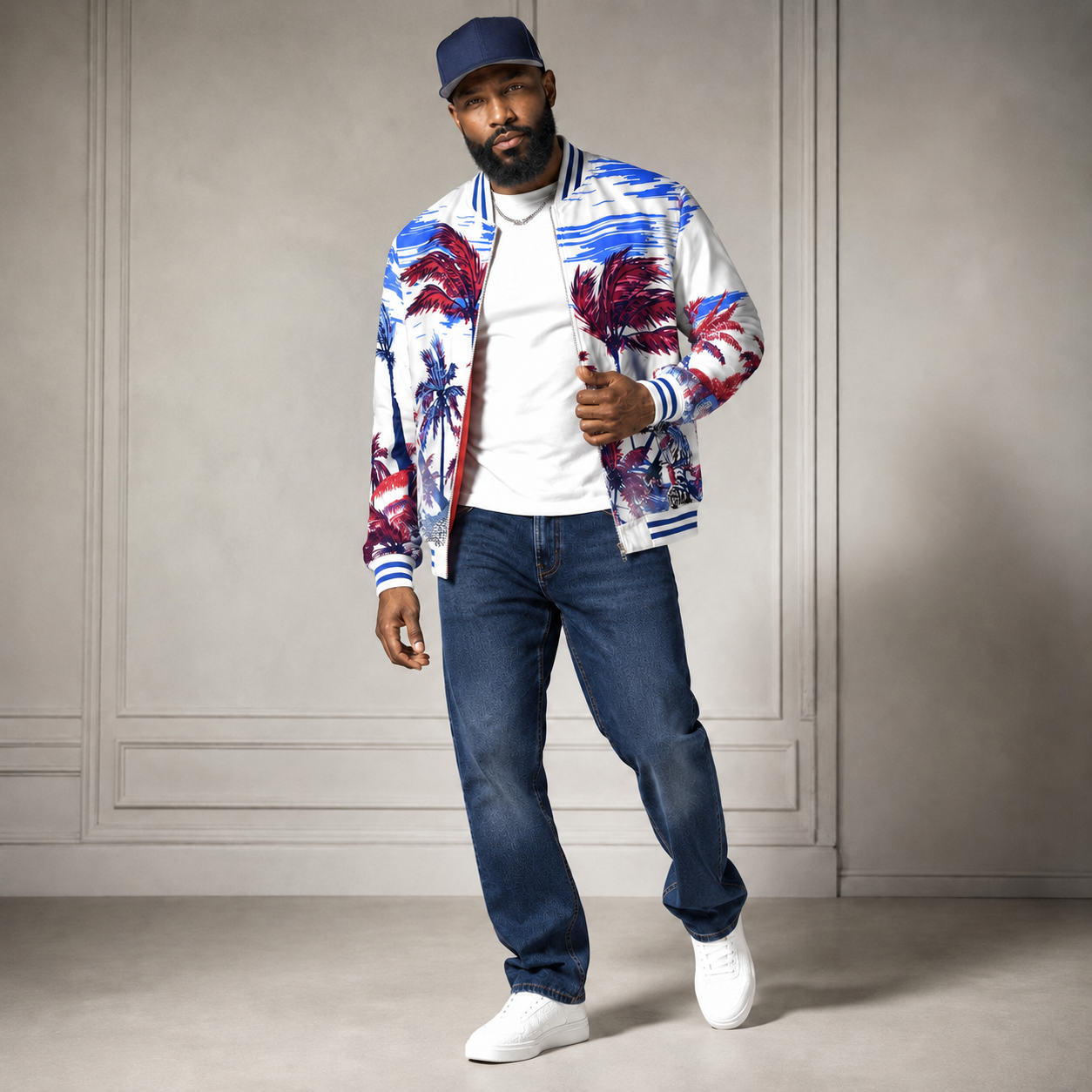 BRX Supreme Bomber Jacket Blue Tropics