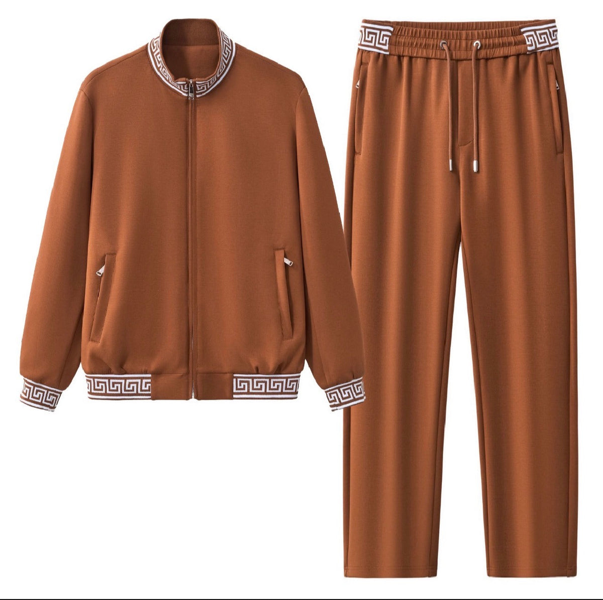 Barocco Mens Luxury Tracksuit - Brown